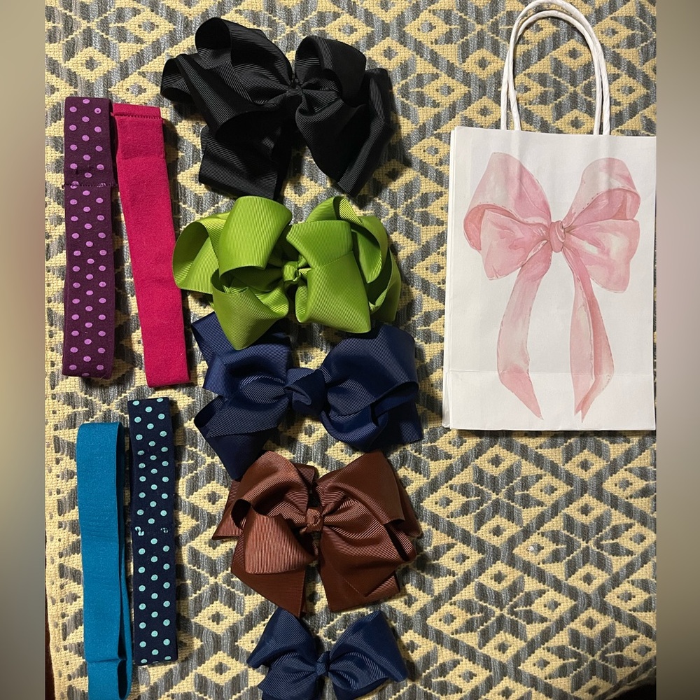 Kids Hair Bow and headband Set - Assorted Colors
